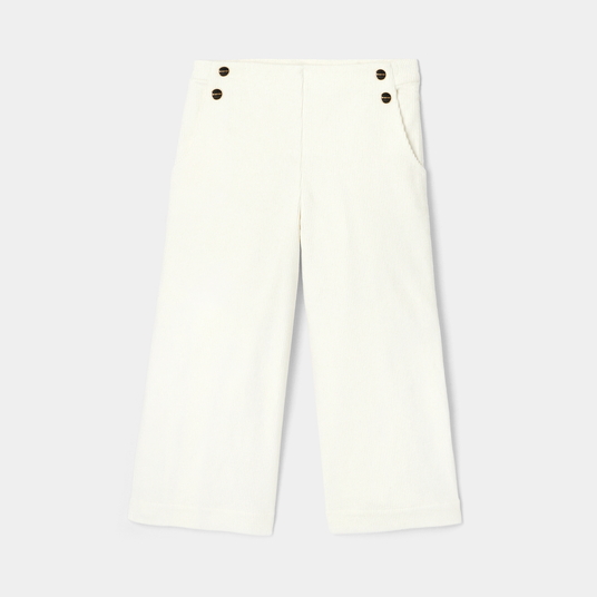 Pantalon large en velours enfant fille