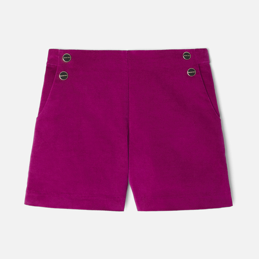 Short enfant fille en velours