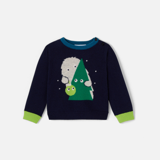 Pull de Noël bébé garçon en cachemire