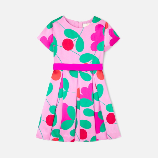 Robe enfant fille en satin Mikado