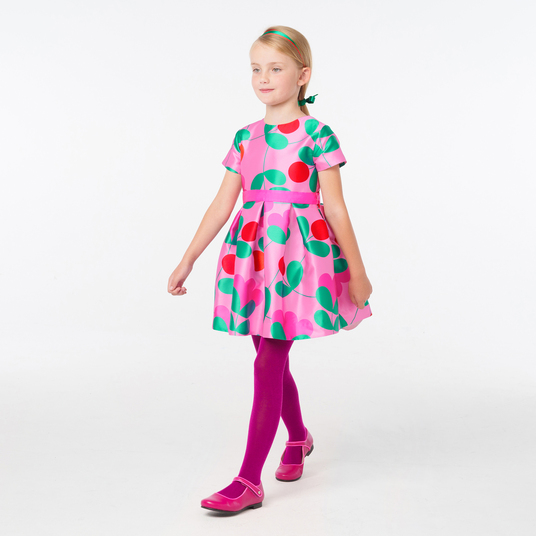 Robe enfant fille en satin Mikado