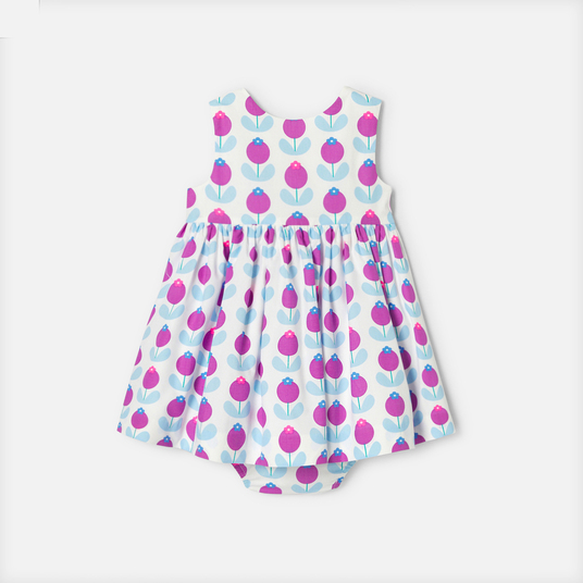 Robe bébé fille motif fleurs 