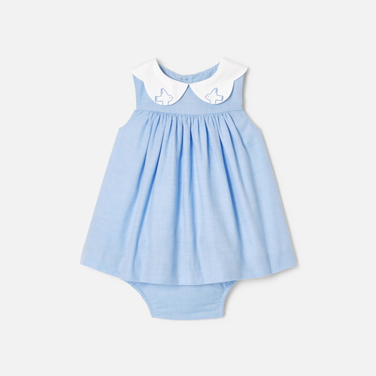 Kleid aus Chambray für Mädchen