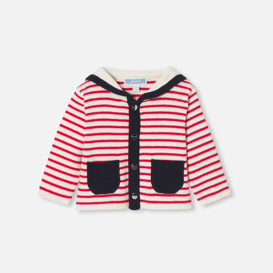 Cardigan bébé garçon col marin