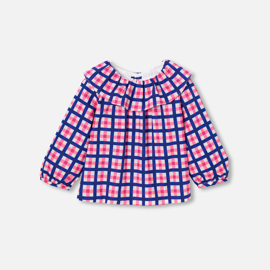 Blouse bébé fille à carreaux