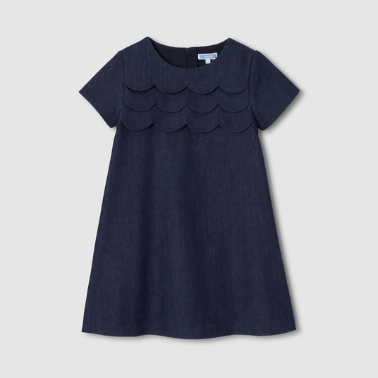 Robe trapèze en jean enfant fille