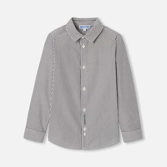 Chemise enfant garçon en popeline rayée